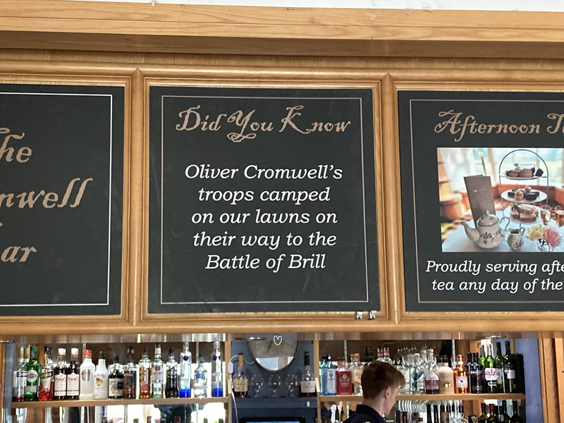 It's nice to know the place has its own military connection!